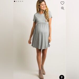 PinkBlush Gray Maternity Dress